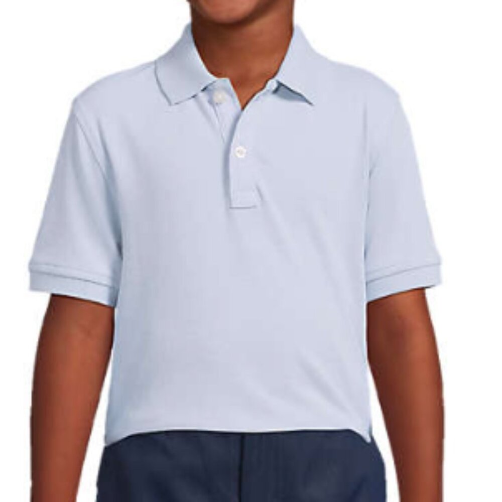 BRAND NEW - Lands End Uniform Girls Polo short sleeves size XS light blue